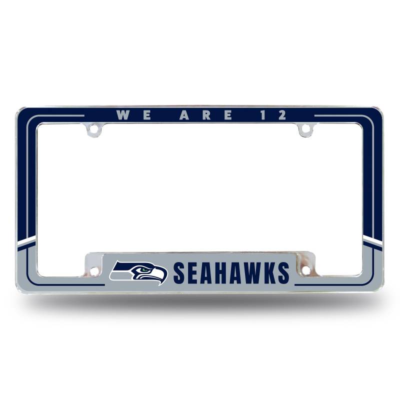 Rico Industries NFL Football Seattle Seahawks zweifarbig, 30,5 x 15,2 cm, Chrom, für Auto/LKW/SUV von Rico Industries