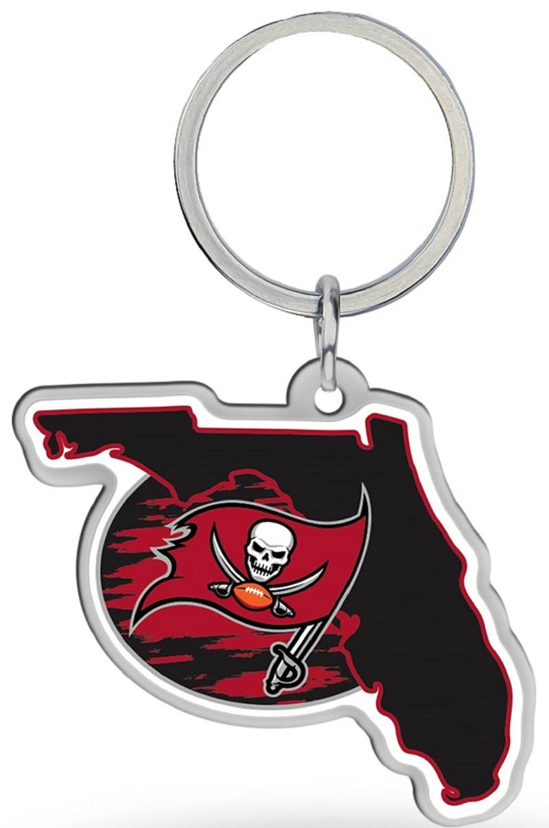 Rico Industries NFL Football Tampa Bay Buccaneers State Shape Schlüsselanhänger 3,50 x 1,50 von Rico Industries