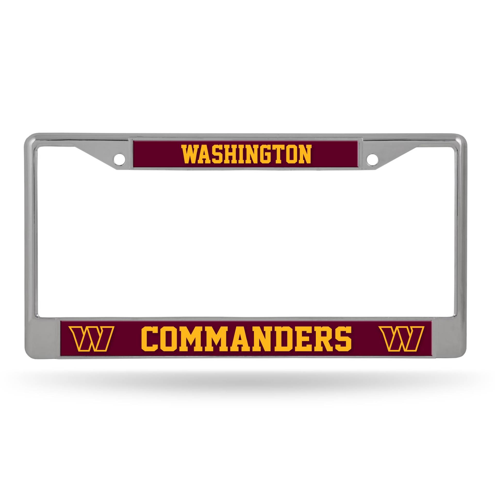 Rico Industries NFL Football Washington Commanders 30,5 x 15,2 cm Chromrahmen – Auto/LKW/SUV Automobilzubehör von Rico Industries