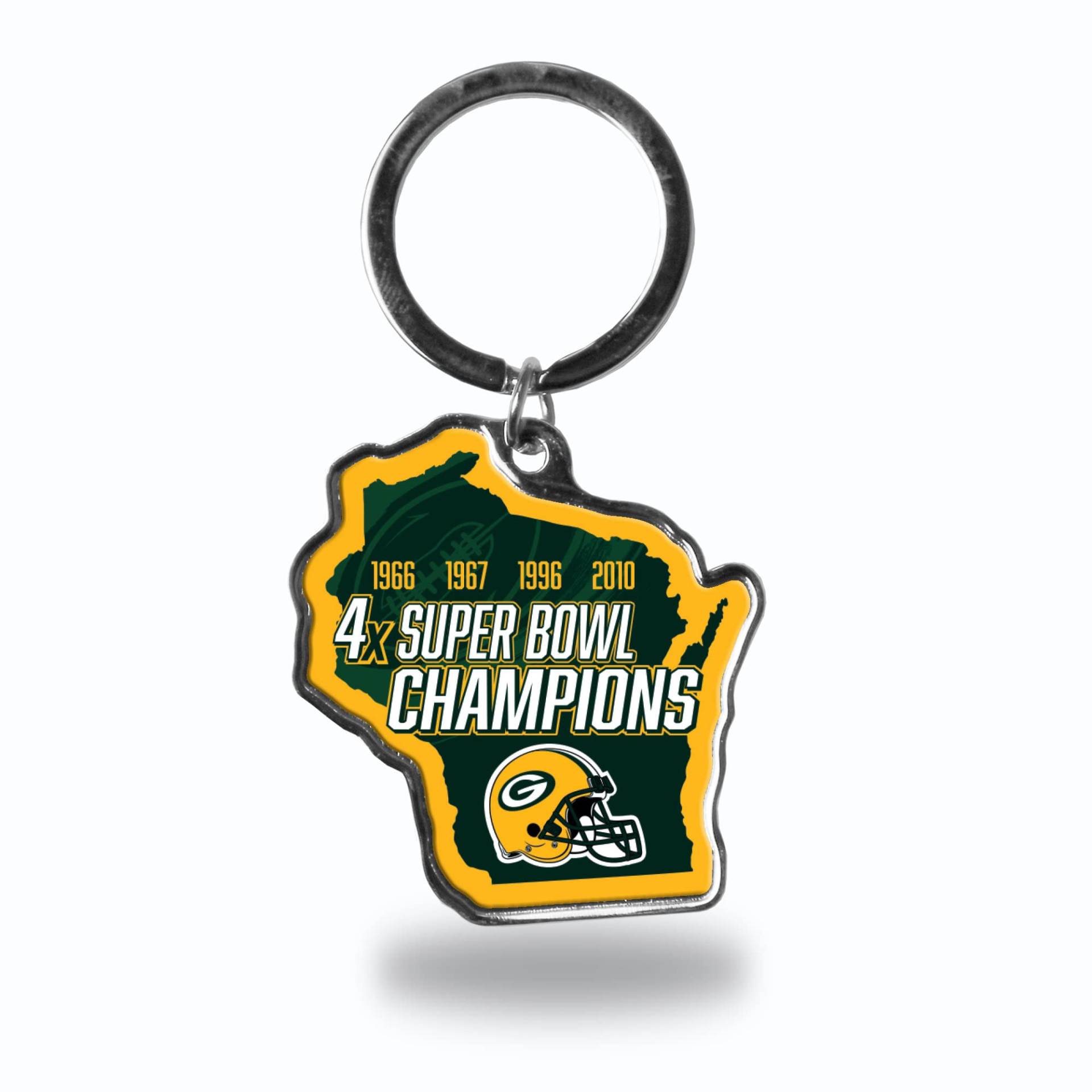 Rico Industries NFL Green Bay Packers Champ State Shape Schlüsselanhänger von Rico Industries