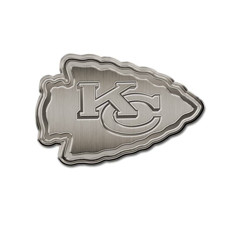 Rico Industries NFL Kansas City Chiefs Antik Auto Emblem Antik Nickel Auto Emblem für Auto LKW SUV von Rico Industries