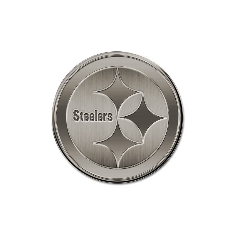 Rico Industries NFL Pittsburgh Steelers Antik Auto Emblem Antik Nickel Auto Emblem für Auto/LKW/SUV von Rico Industries