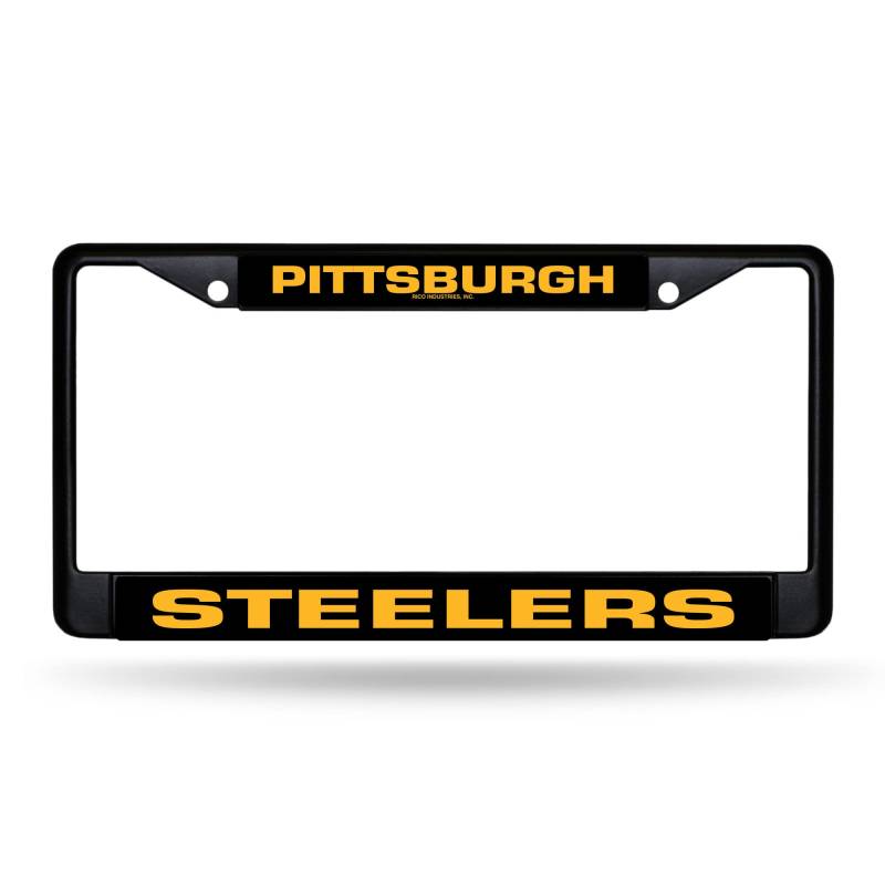 Rico Industries NFL Pittsburgh Steelers Schwarz Chromrahmen 30,5 x 15,2 cm Auto/LKW Autozubehör von Rico Industries