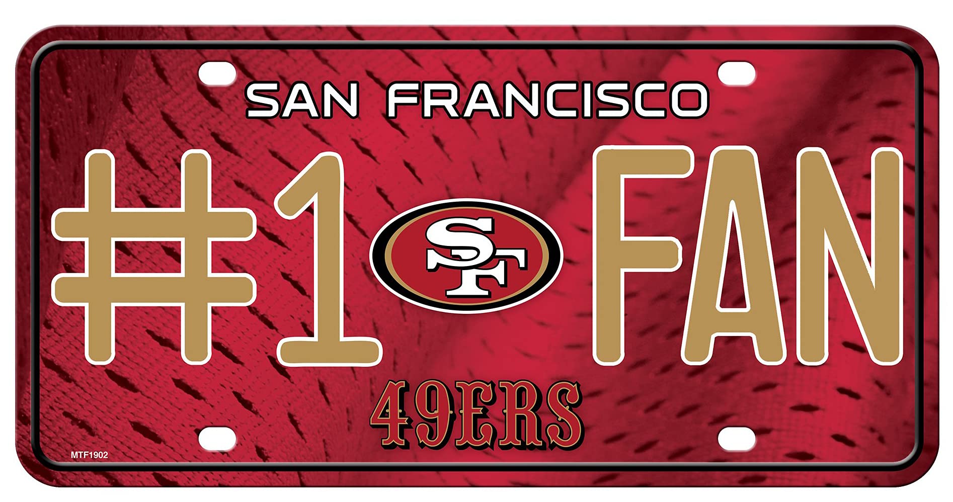 Rico Industries NFL San Francisco 49ers #1 Fan Metall Nummernschild Tag von Rico Industries