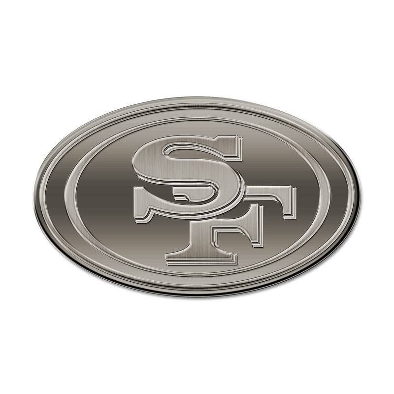 Rico Industries NFL San Francisco 49ers Antik Auto Emblem Antik Nickel Auto Emblem für Auto/LKW/SUV von Rico Industries