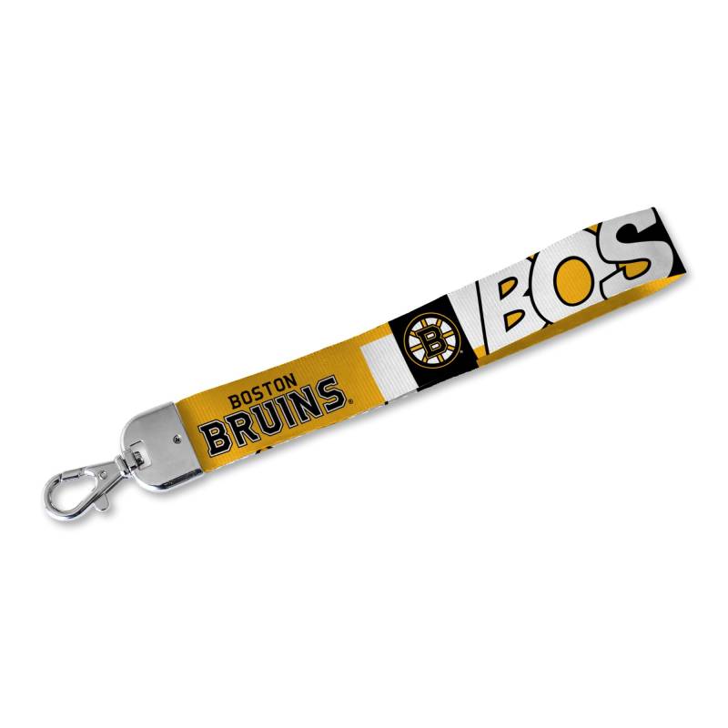 Rico Industries NHL Hockey Boston Bruins Standard-Handgelenk-Schlüsselband, niedlicher Handgelenkriemen, Schlüsselanhänger für Damen und Herren, Autoschlüssel, Ausweise, Karte, Geldbörse, Handykamera von Rico Industries