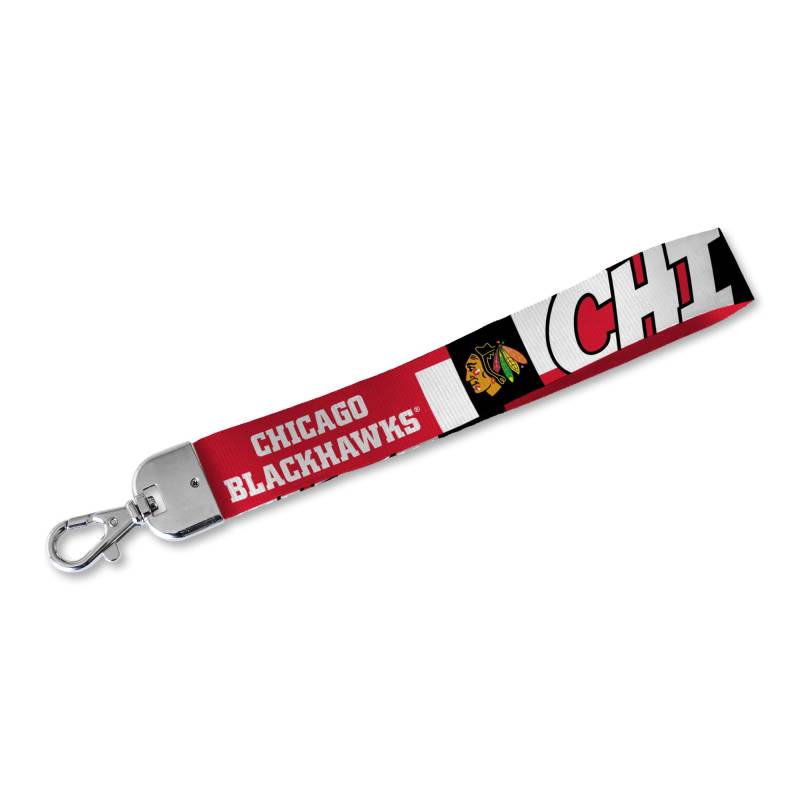 Rico Industries NHL Hockey Chicago Blackhawks Standard-Handgelenk-Schlüsselband, niedlicher Handgelenkriemen, Schlüsselanhänger für Damen und Herren, Autoschlüssel, Ausweise, Karte, Geldbörse, von Rico Industries