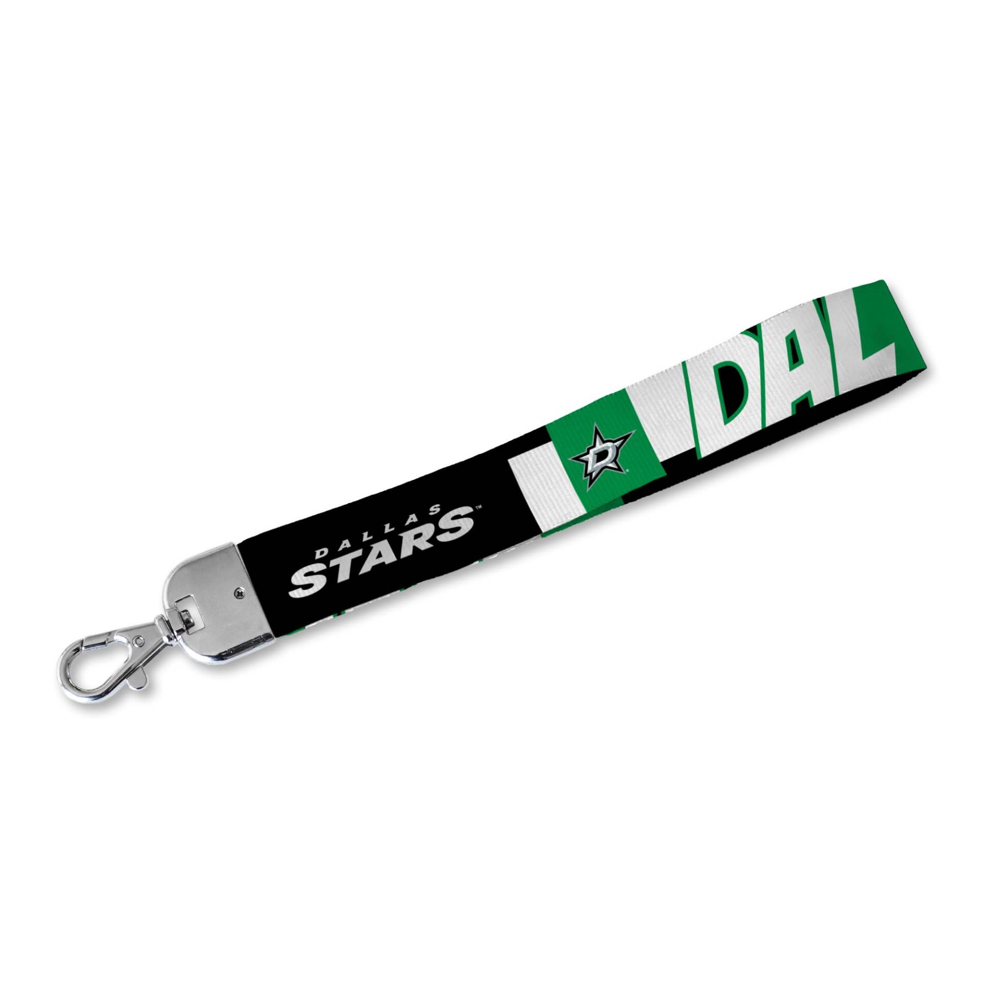 Rico Industries NHL Hockey Dallas Stars Standard-Handgelenk-Schlüsselband, niedlicher Handgelenkriemen, Schlüsselanhänger für Damen und Herren, Autoschlüssel, Ausweise, Karte, Geldbörse, Handykamera von Rico Industries