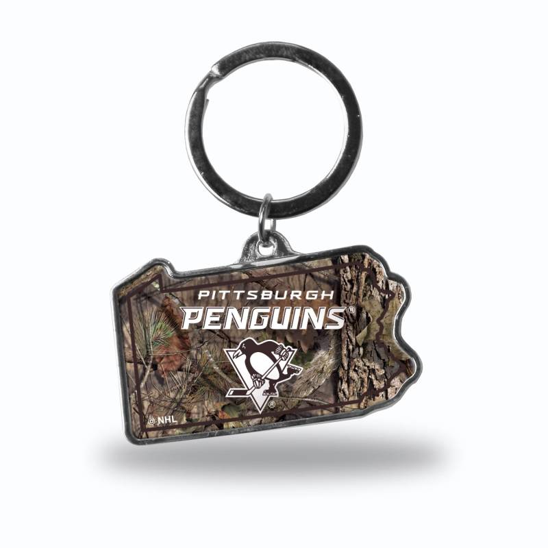 Rico Industries NHL Pittsburgh Penguins Mossy Oak State Shape Schlüsselanhänger von Rico Industries