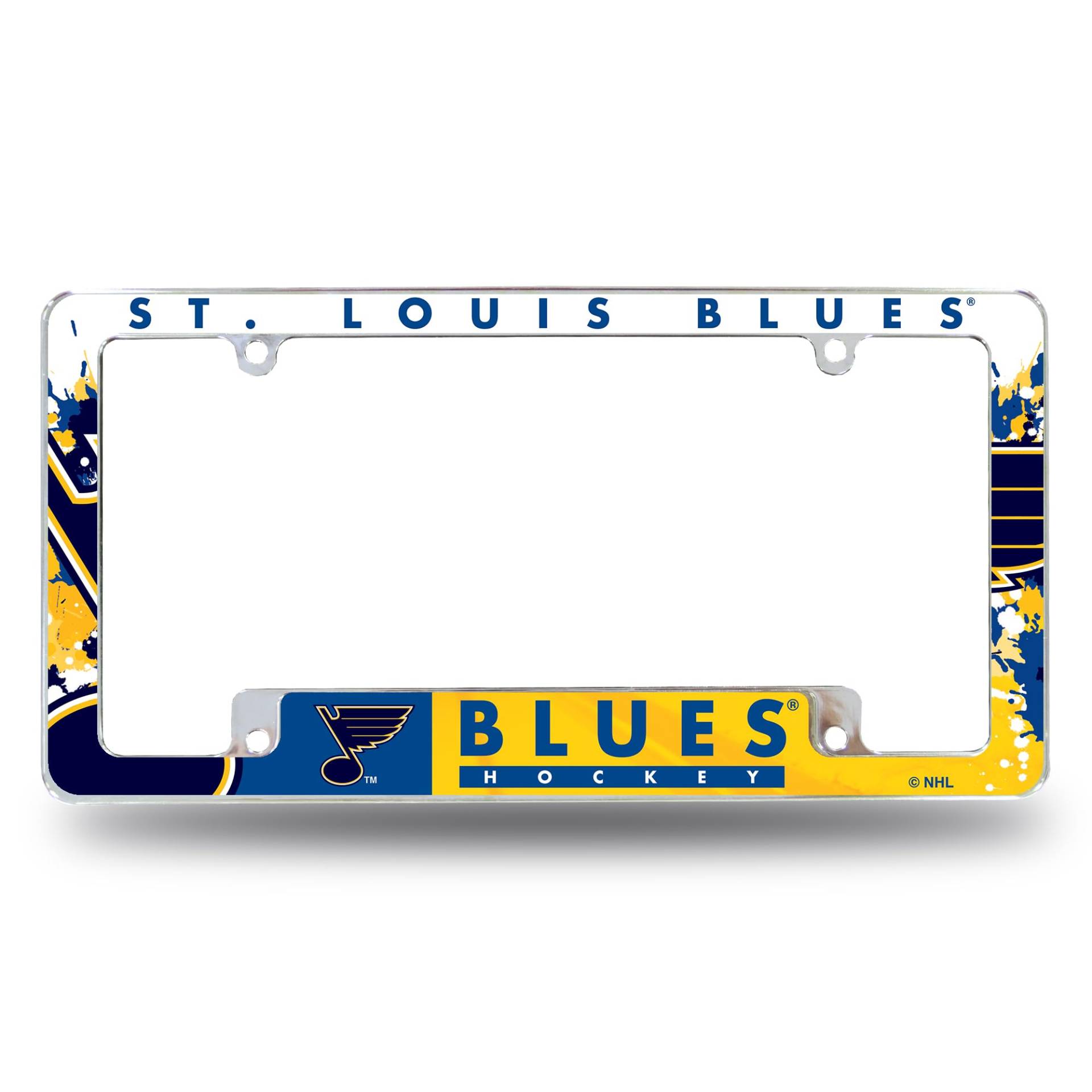 Rico Industries NHL St. Louis Blues Primary 30,5 x 15,2 cm Chrom-Kennzeichenrahmen für Auto/LKW/SUV von Rico Industries