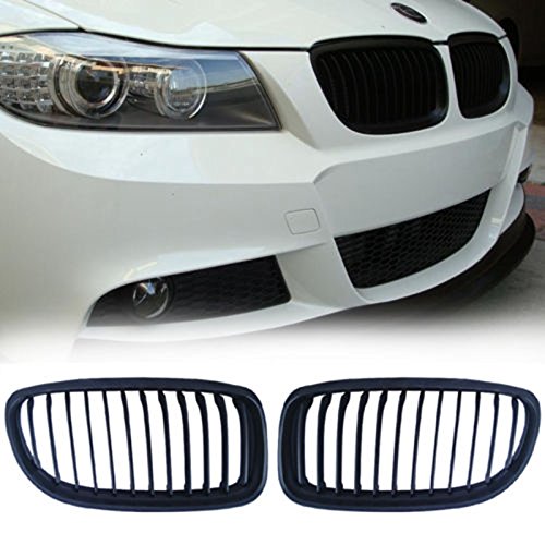 Ricoy Euro-Frontgrill für BWMW E90, E91, 323i, 325i, 328i, 330i, 335i (jeweils 2009-2011) 4-Türer mit LCI (Facelift), LCI, Mattschwarz von GSRECY