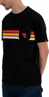 Riding Culture RC5004 Stripe, T-Shirt - Schwarz/Rot/Orange - S von Riding Culture