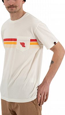 Riding Culture RC5004 Stripe, T-Shirt - Weiß/Rot/Orange - M von Riding Culture