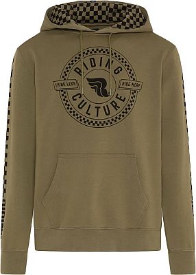 Riding Culture RC6012 Checkerboard Circle, Kapuzenpullover - Oliv/Schwarz - XXL von Riding Culture