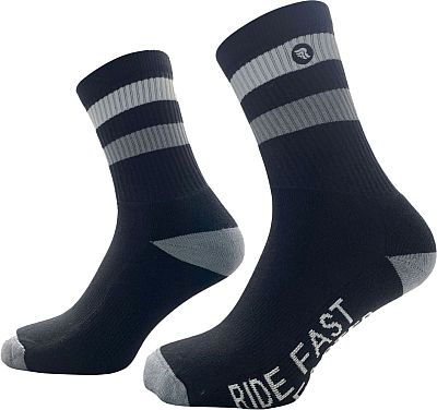 Riding Culture Ride Fast, Socken Unisex - Schwarz/Hellgrau/Weiß - 36-39 EU von Riding Culture