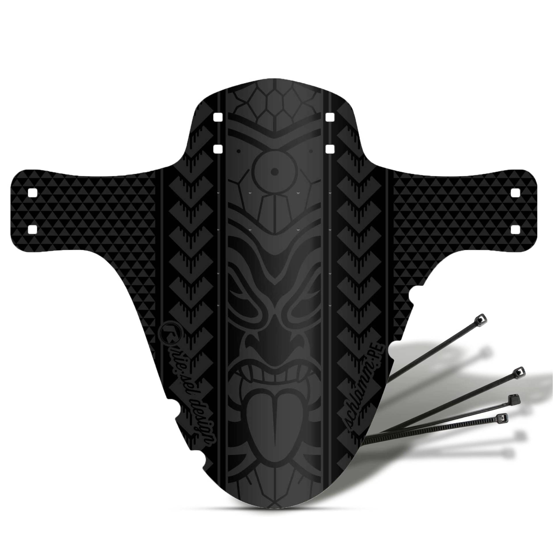 RIESEL DESIGN® 1x Mudguard - schlamm:PE - MTB Schutzblech inkl. Kabelbinder/Stylisches Fahrrad Schutzblech & modernes Mountainbike Schutzblech für jede Fahrradgröße von Rie:Sel Design