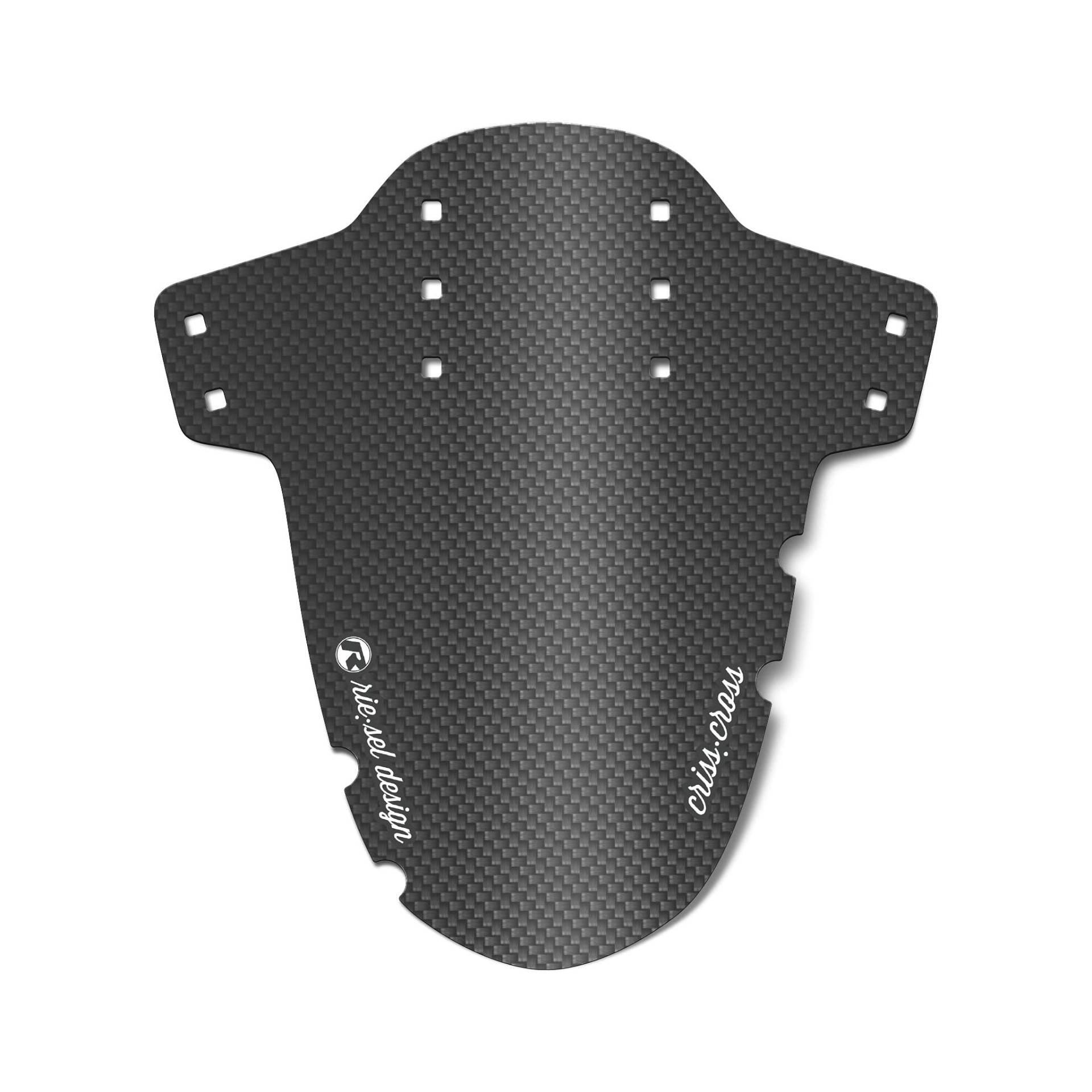 Riesel Design® Mudguard - Criss:Cross – Fahrrad Schutzblech vorn inkl. Kabelbinder/Fahrrad Spritzschutz für Cyclo Cross und Gravel Bike/Schutzblech vorne für Gabel - Carbon 21 von Rie:Sel Design