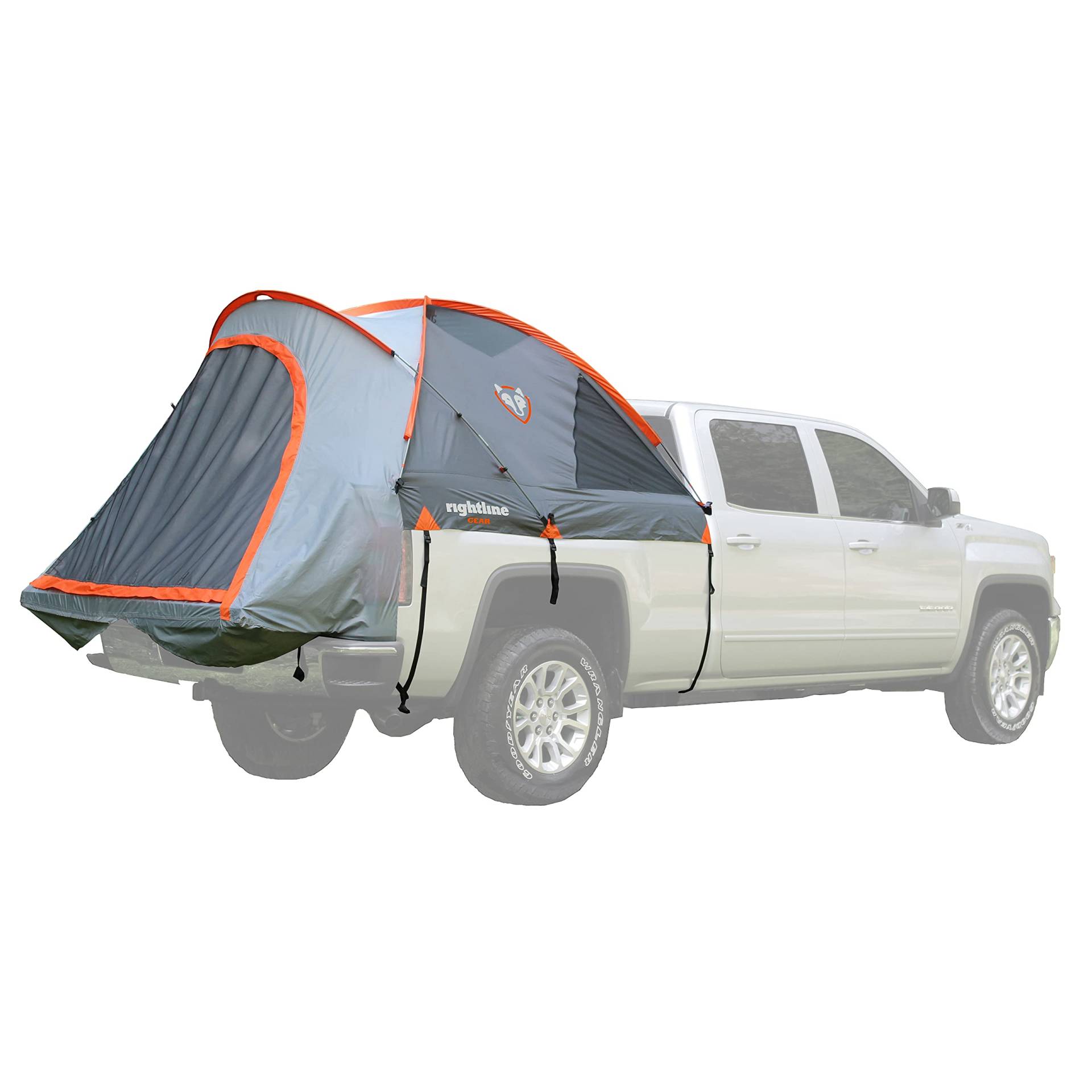 Rightline Gear Unisex-Erwachsene Mid Size Short Truck Tent (5') Mittelgroßes Kurzbett-LKW-Zelt (1,52 m) – Hochbett, GRAU, 5 Foot-Tall Bed von Rightline Gear