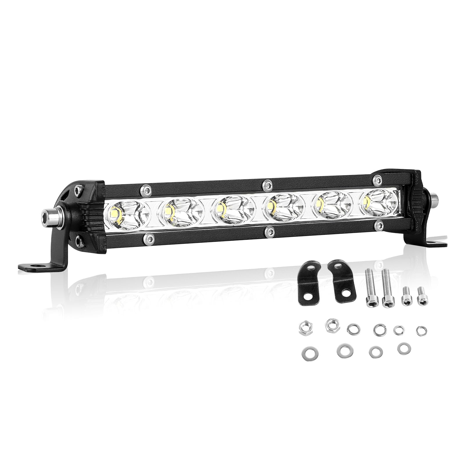 Willpower 7'' 18CM 30W Led Arbeitsscheinwerfer Bar Strahler Led Scheinwerfer 12V 24V Zusatzscheinwerfer Auto Wasserdicht Rückfahrscheinwerfer Led für Traktor Offroad SUV ATV von Willpower