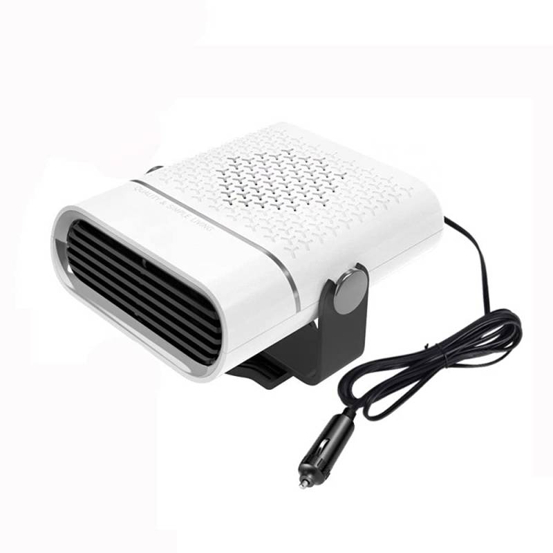 12V 120W Autoheizung Defroster, Riloer 2-in-1 Auto Winter Windschutz Defroster Demister, Tragbarer Zigarettenanzünder 360° Einstellbarer Heizlüfter Auto Winter Kit Schwarz oder Weiß von Riloer