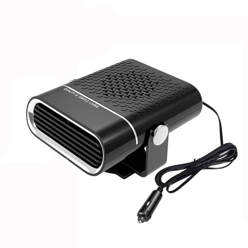 12V 150W Auto Heizlüfter Defroster, Riloer Tragbare Anti-Fog 2-In-1 Heizung/Kühlung Mini-Autoheizung, 360° Drehung Autoheizung Zigarettenanzünder Stecker, Auto Winter Windschutz Defroster Demister von Riloer