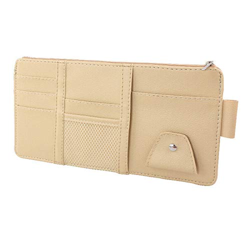 Auto Sonnenblende Organizer, Riloer Auto Interieur Zubehör Aufbewahrungstasche Truck Organizer Pouch Stoffetui Halter Tasche Beige von Riloer