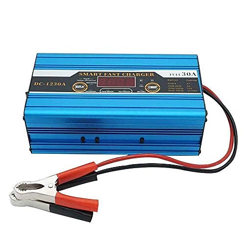 Chargeur de Batterie de Voiture, chargeur de Batterie automatique intelligent 12V 20A et démarreur de Cavalier Pour Moto de Bateau de Camping-car de Voiture, Prise britannique von Riloer