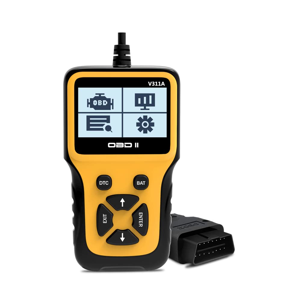 OBD2-Codeleser, Riloer Universelle OBD2-Diagnose Autofehlercodeleser Sensortester Batteriespannungstest Für mehr als 95% OBDII-Vereinbarungsmodelle von Riloer