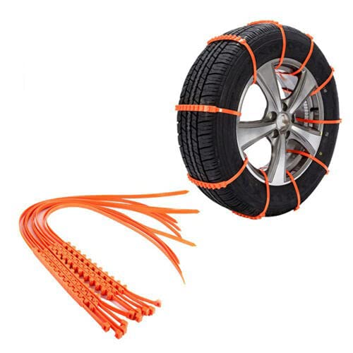 Riloer 10 x rutschfeste Auto-Schneeketten 66 930 mm Nylon-Reifenketten für Schneefelder, Sand, Schlamm, Straße, universelle Gurte, Schneeketten von Riloer