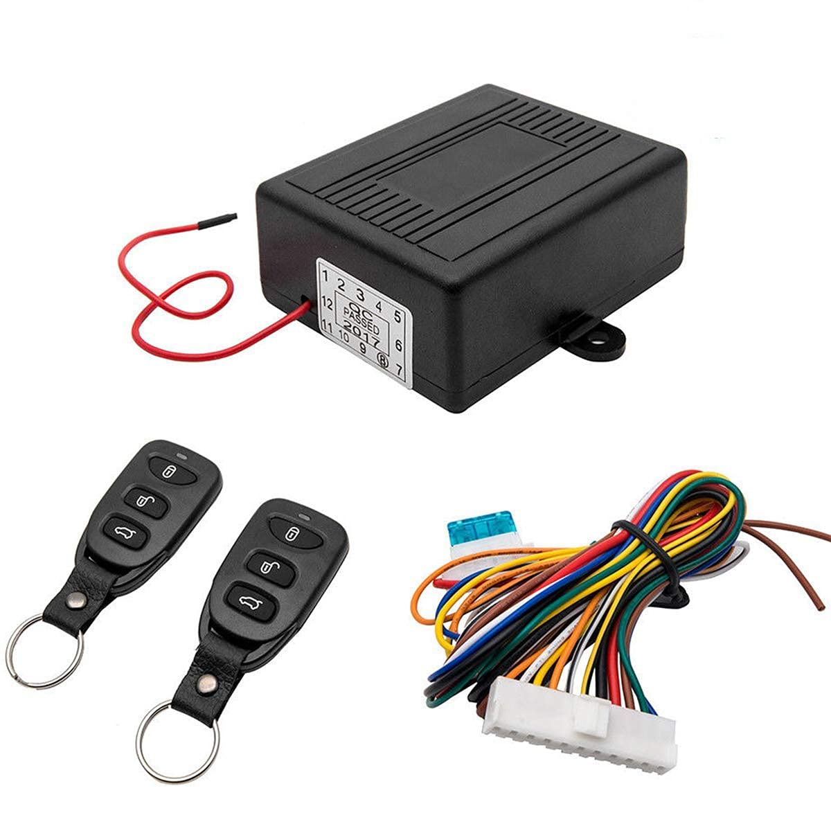 Riloer 12V Universal Auto Auto Fernbedienung Zentraler Türschloss-Kit Alarm für schlüsselloses Zugangssystem von Riloer