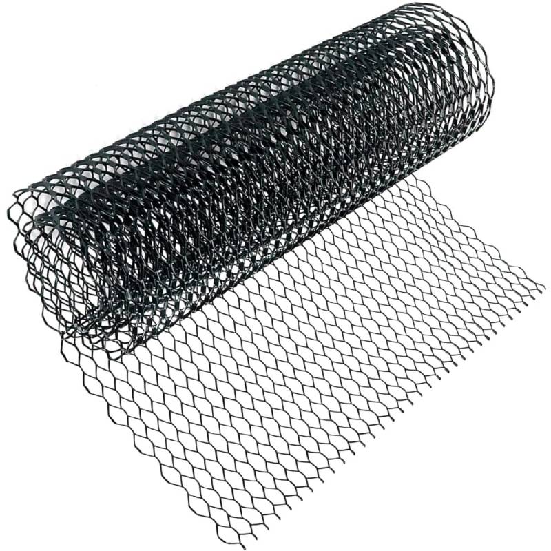 Riloer Aluminiumlegierungsgitter, universelles 11 x 25 mm Autogrillnetz-Entlüftungs-Tuning, sechseckiges Wabengitter, Schwarz von Riloer