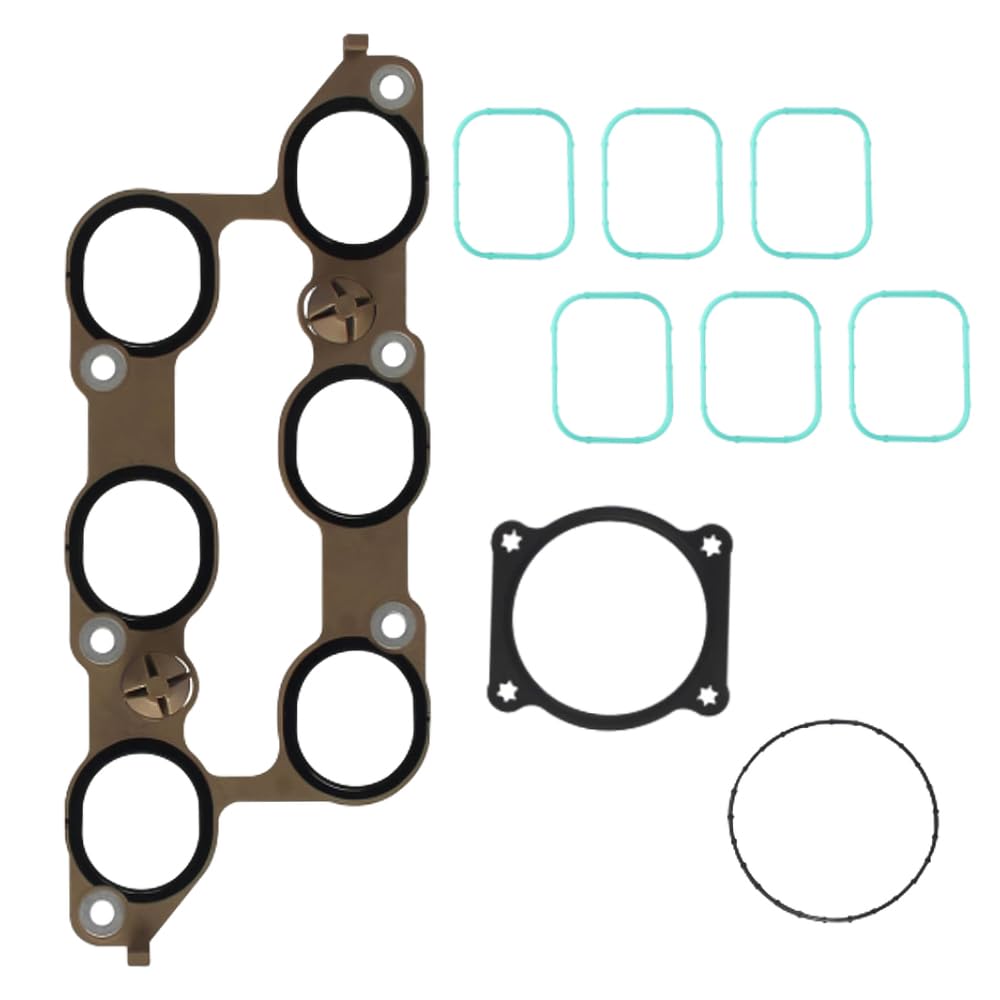 Riloer Ansaugkrümmer-Dichtungssatz, Motoransaugkrümmer-Dichtungsdichtung Kompatibel mit Buick Enclave 3.6L 2009-2017, MS972401 MS19932 von Riloer