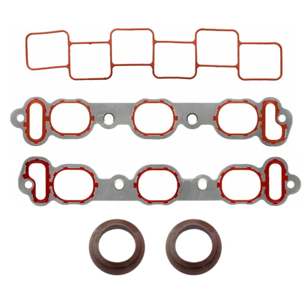 Riloer Ansaugkrümmer-Dichtungssatz, Motoransaugkrümmer-Dichtungsdichtung Kompatibel mit Chrysler 300 3,5 l 3497 CC 215 CID V6 SOHC VIN.Code "V G" 2005-2010 von Riloer