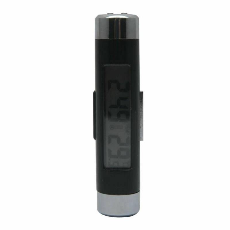 Riloer-Auto Uhr Thermometer, 2-in-1 Auto Digital LCD-Zeit und Celsius-Temperaturanzeige, Clip für Auto-LKW-Lüftungs-Lüftungs-Armaturenbrett von Riloer