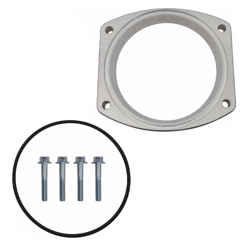 Riloer Drosselklappenadapter, Aluminiumadapter 92 mm Ansaugkrümmer auf 102 mm Drosselklappengehäuse 4 Bolzen Kompatibel mit LS1-, LS3- und LSX-Motoren, 551517 von Riloer