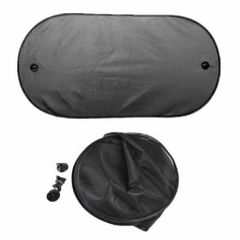 Riloer Faltbares Auto Heckscheiben Sonnenschutz, Universal Car Innenräume Sonnenschattenabdeckung Visierschutz für Kinder Haustier Baby, 50x100 cm Schwarz von Riloer