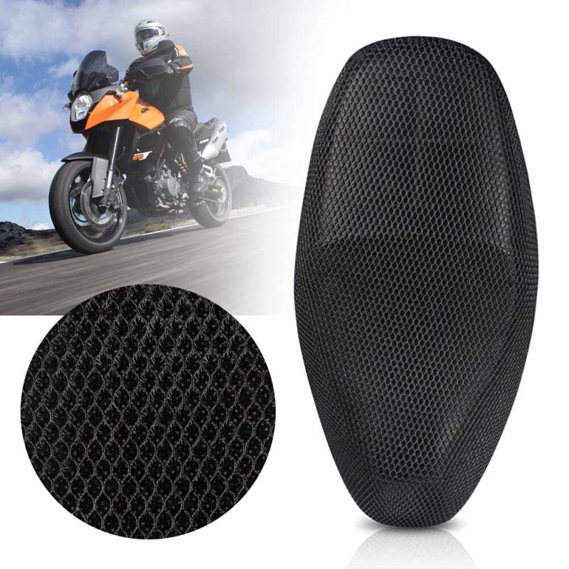 Riloer Motorrad-Sitzbezug, wasserdichter Kissenbezug, Abstandshalter, 3D-Wabennetz, atmungsaktives Gewebe, rutschfestes Kissen für Moped, Roller, Größe XL von Riloer