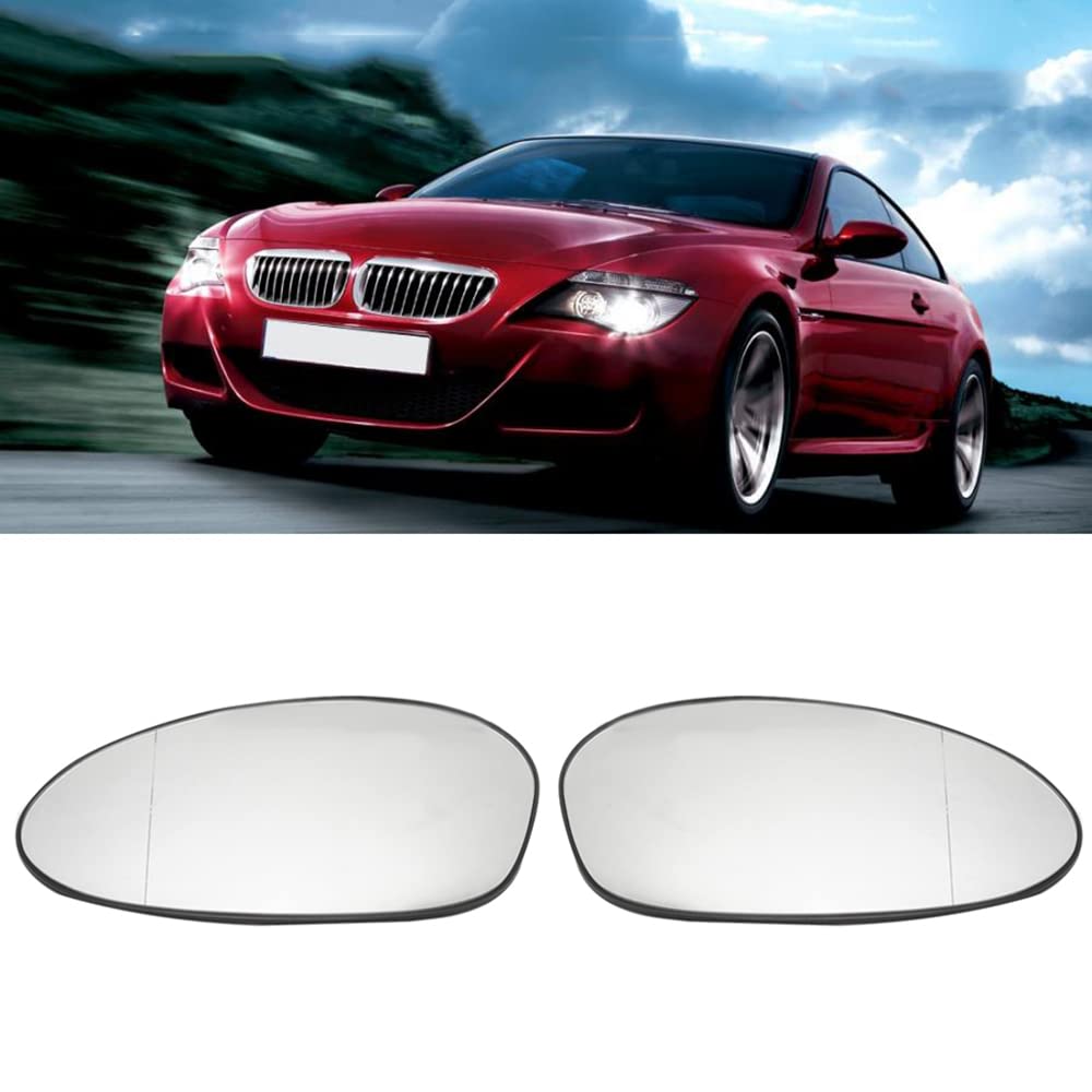 Riloer Rearview mirror glass for left/right door, glass mirror mirror blue/white suitable for series 1 E82 E88 series 3 E90 E91 E92 E93, 51167145268 von Riloer