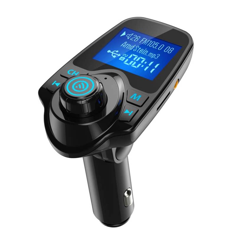 Riloer Schnelllade-Auto-FM-Transmitter Geeignet für alle 12-V-/24-V-Autos, Freisprech-FM-Modulator-Sender, Auto-Bluetooth-Player von Riloer