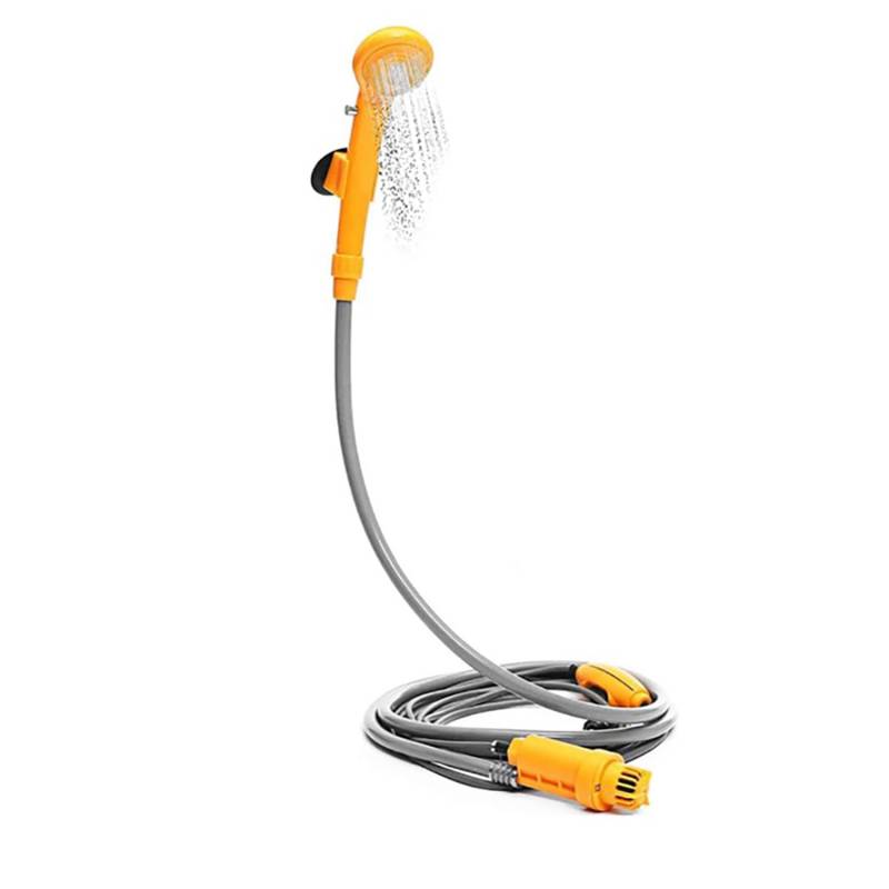 Riloer tragbares Außenduschset, tragbare 12-V-Campingduschen mit Wasserpumpe, 5 m langes Kabel mit Zigarettenanzünderstecker, 7 l Wasser pro Minute kompakt von Riloer