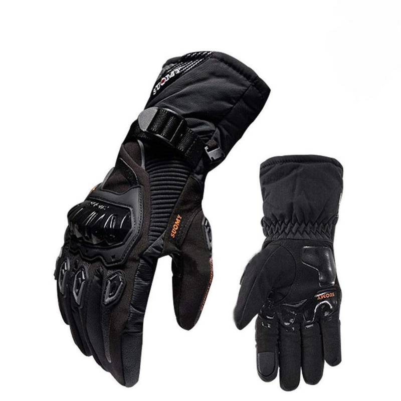 Riloer wasserdichte Winterhandschuhe für Männer und Frauen - Touchscreen-Finger und Silicon Palm, für Motorrad-Rennhandschuhe Dirt Bike ATV UTV Radfahren Outdoor-Handschuhe von Riloer