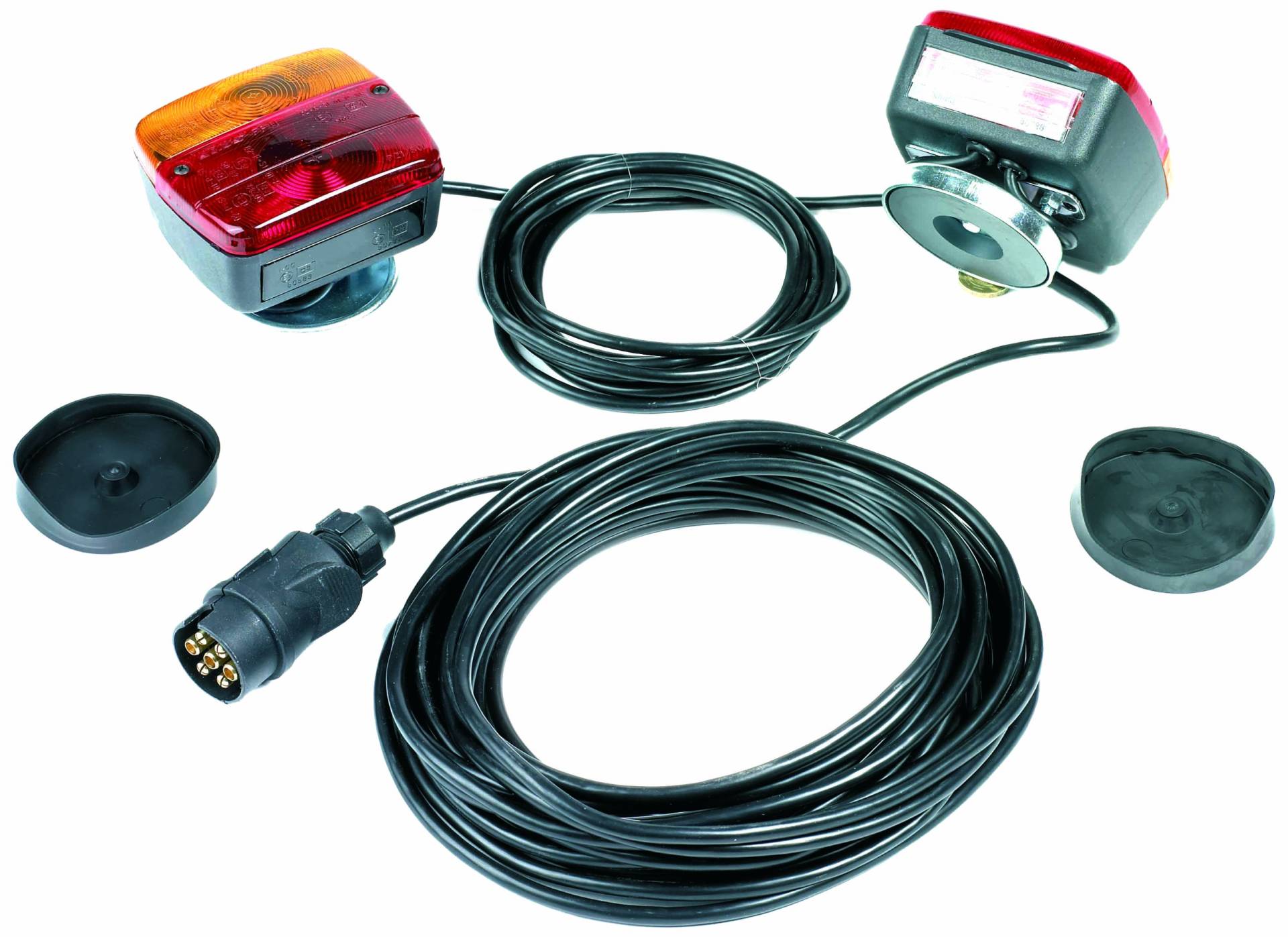 Ring Automotive Anhängerbeleuchtungs-Set, magnetisch, 12-m-Kabel (vom Stecker zu den Leuchten), 4-m-Kabel (zwischen den Leuchten) von Ring Automotive