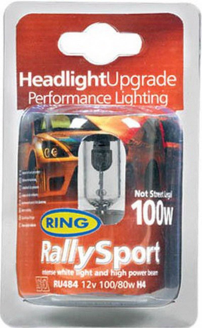 Ring Automotive RU473 Ring Rally Sport-Halogenscheinwerferbirne 12V 100/55W H4 P43T von Ring