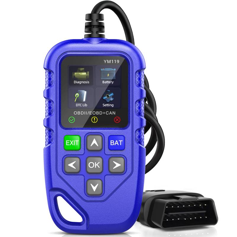 Riokko OBD2 Diagnosegerät, OBD2/EOBD Diagnosegerät Auto, Motor Fehlercodeleser Auto Diagnosegerät… (Blau) von Riokko