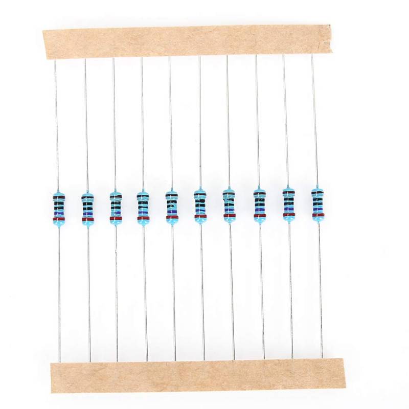 Risegun 1/4w Widerstand 10-1M Ohm Metallschichtwiderstand Sortiment Kit, 1/4W Widerstand, 1% Toleranz, 20 Stück, Elektronikkomponenten für DIY-Projekte von Risegun