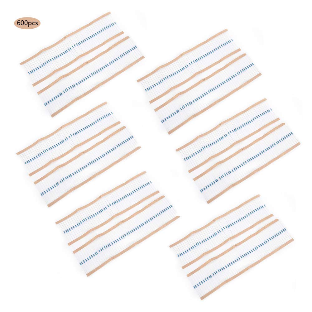 Risegun Widerstände 600pcs Widerstandssortiment Kit, 1/4W 1% Widerstand, 1K/2K/3K/10K Ohm Werte, Elektronische Komponenten für DIY-Projekte, Set2K von Risegun