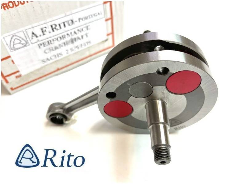 Rito HQ Vollwangen Kurbelwelle Sachs 50 E15 für 2 Handschaltung 42mm Hub von Rito