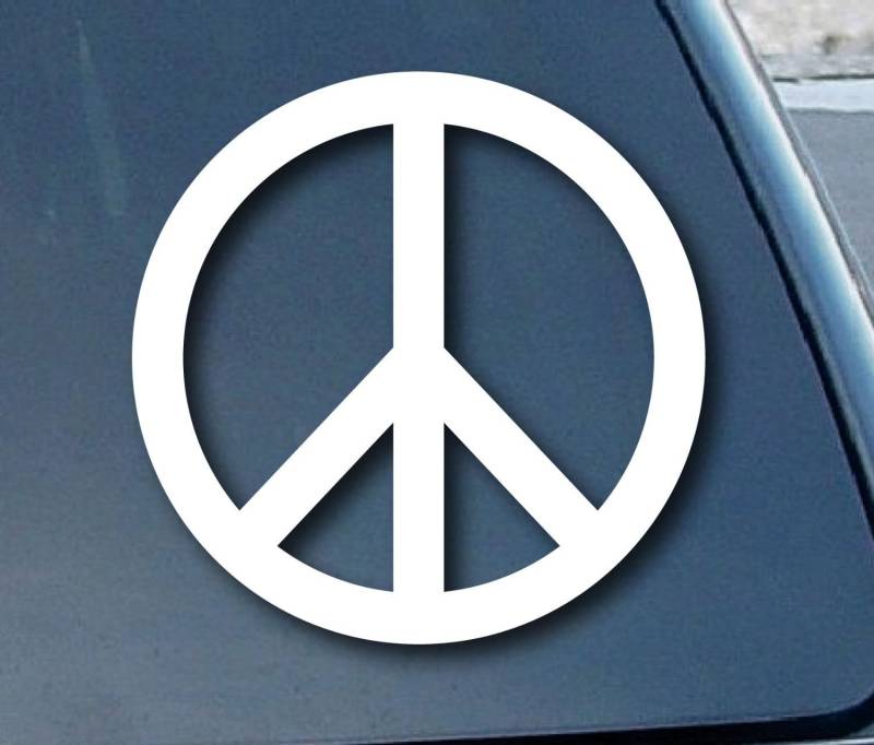 Aufkleber Autoaufkleber JDM Die Hart - Peace Symbol Car Window Vinyl Auto Laptop Tuning Sticker Heckscheibe LKW Boot 76mm Wide weiß 76mm von Ritrama