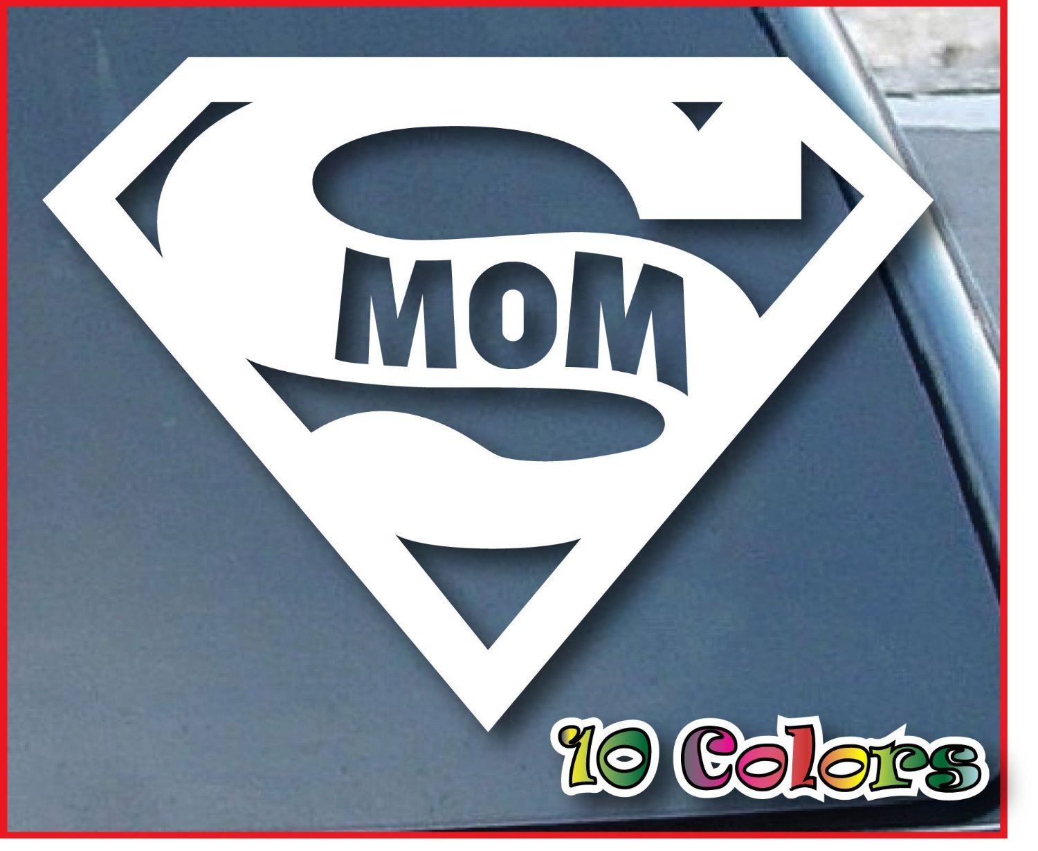 Aufkleber Autoaufkleber JDM Die Hart - Super Mom Car Window Vinyl Auto Laptop Tuning Sticker Heckscheibe LKW Boot 101mm Wide weiß von Ritrama