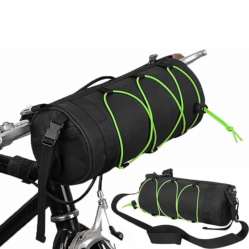 Fahrrad Lenkertasche, Schultertasche Fahrradtasche, Multifunktional Fahrrad Lenkertasche Wasserdicht mit Schultergurt, für Rennrad Mountainbike Radfahren Reisen, 2.5L (Verde) von Ritte